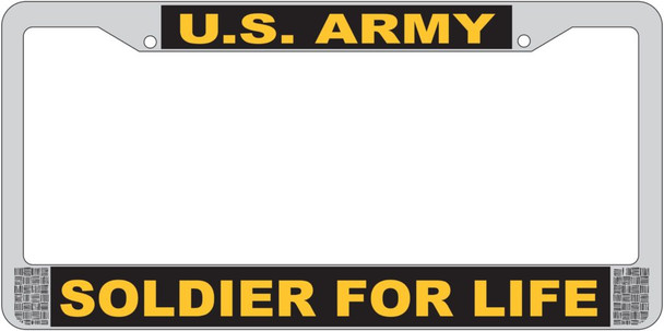 Army License Plate Frame - Soldier For Life - LFA37