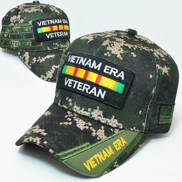 Vietnam Era Veteran Cap Mesh - Digital Woodland Camo