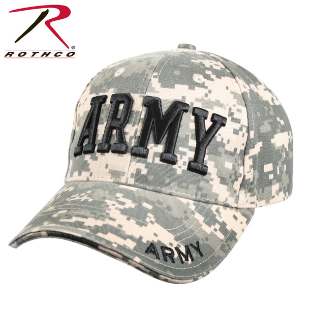 Rothco Deluxe Army Cap Embroidered Insignia Low Profile (Item #9488) - ACU Digital Camo