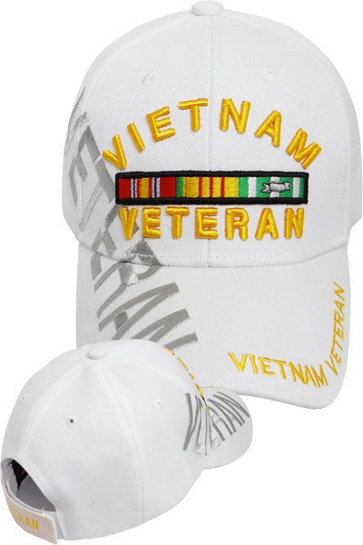 Vietnam Veteran Cap Shadow - White