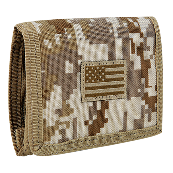 T105 - Tactical Wallet USA Flag Subdued - Desert Digital Camo