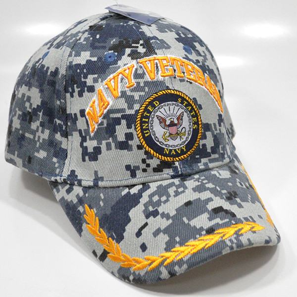 U.S. Navy Veteran Cap -  Blue Digital Camo