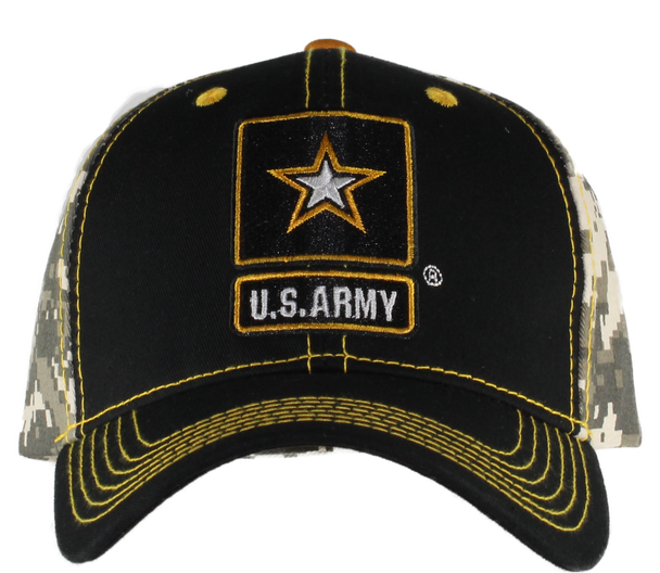 40319 - U.S. Army Cap Star Logo - Black/ACU Digital Camo