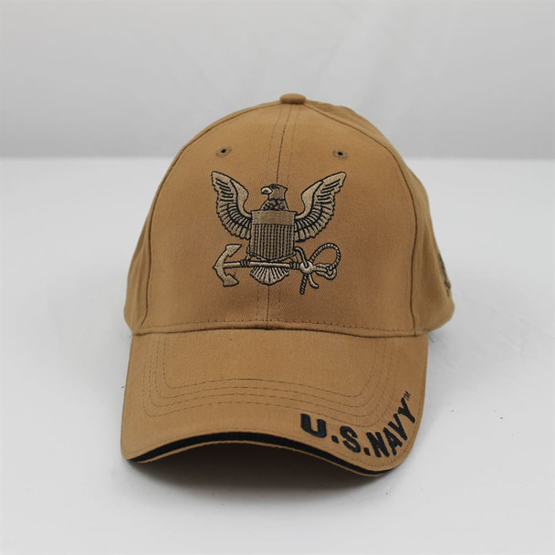 6647 - U.S. Navy Logo Cap - Cotton - Coyote Brown