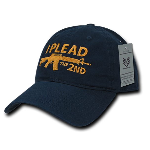 A03 - 2nd Amendment Cap - Relaxed Cotton - Navy/Gold