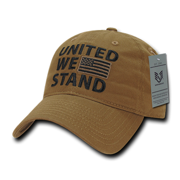 A03 - United We Stand US Flag Cap - Relaxed Cotton - Coyote