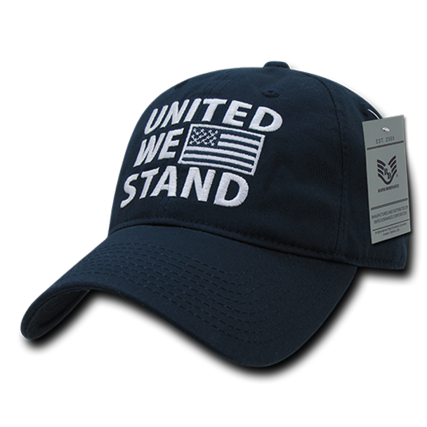 A03 - United We Stand US Flag Cap - Relaxed Cotton - Navy