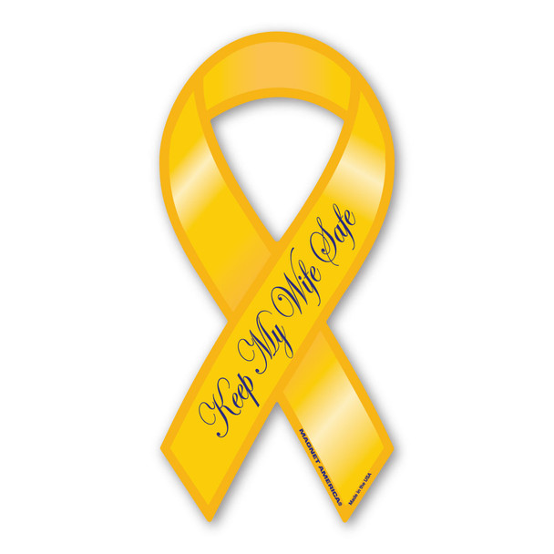 Keep My Wife Safe Ribbon Magnet