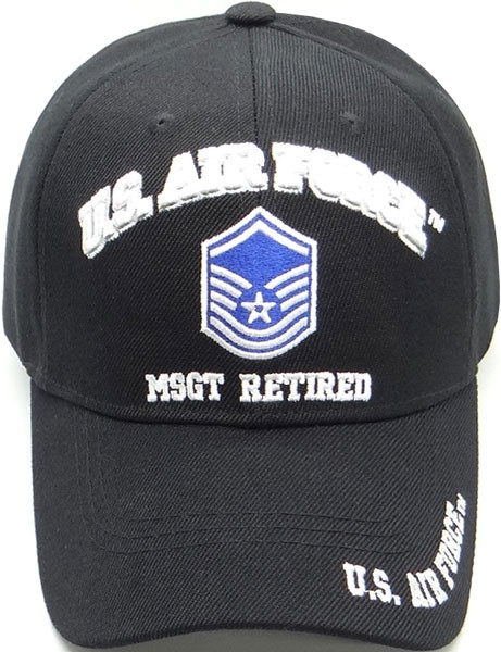 U.S. Air Force Master Sergeant Retired Cap - Black