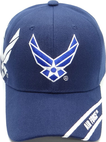 Air Force Cap Wings Logo Shadow - Navy Blue