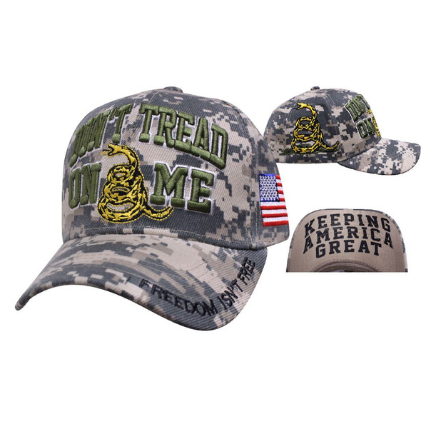 Don't Tread On Me Cap - Keeping America Great - Digital Camo