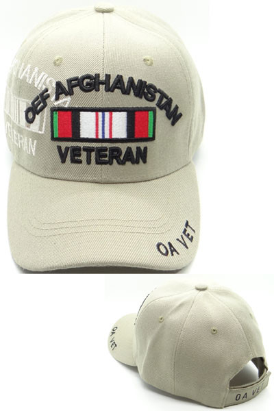 OEF Afghanistan Veteran Shadow Cap - Khaki