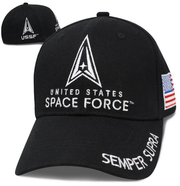 U.S. Space Force Logo Cap - Semper Supra - Black
