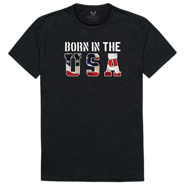 RS2 - Relaxed Graphic T-Shirt Born in the USA - Black