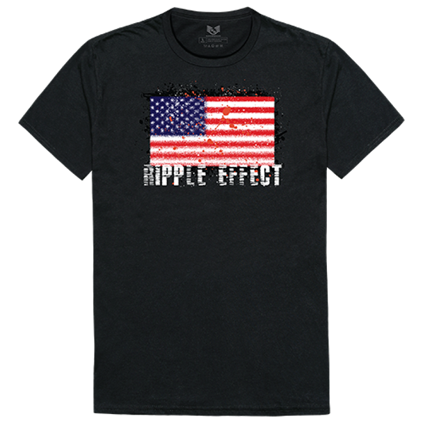 Relaxed Graphic T-Shirt Ripple Effect Black