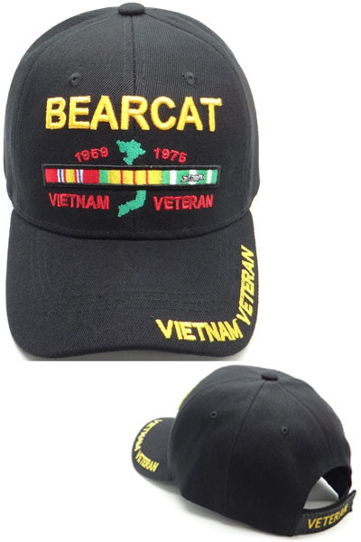 Vietnam Veteran Cap - Bearcat - Black