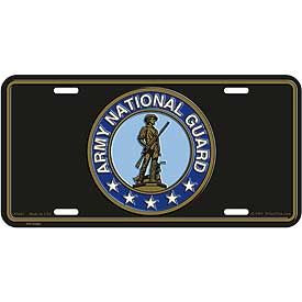LP0641 - National Guard License Plate - Black