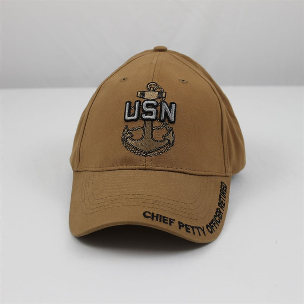 6909 - U.S. Navy Chief Petty Officer Retired Cap - Cotton - Coyote Brown