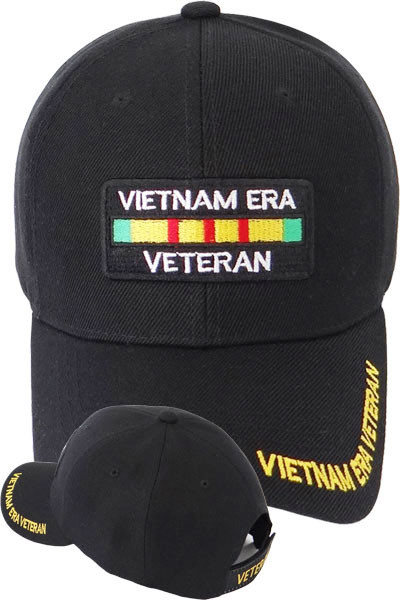 Vietnam Era Veteran Cap Service Ribbons - Black