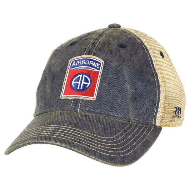 7.62 Design - U.S. Army 82nd Airborne Division Cap - Cotton/Soft Mesh - Washed Navy Blue