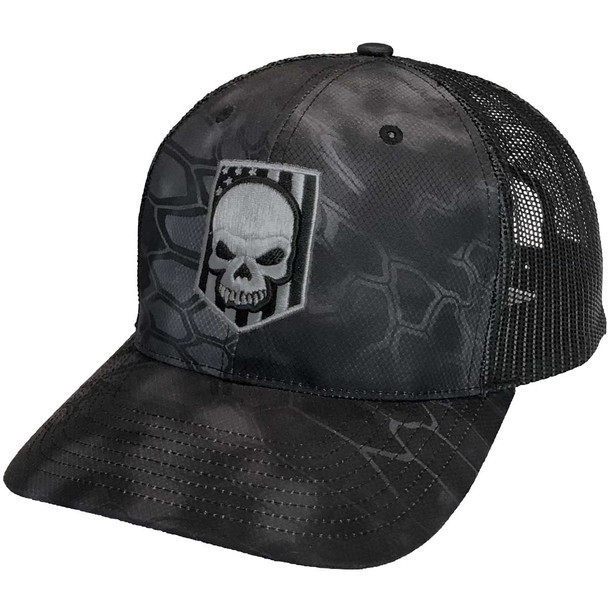 7.62 Design - Tactical Kryptek Typhon Skull US Flag Cap - Mesh