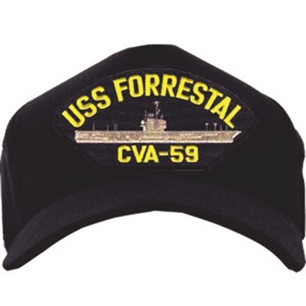 USS Forrestal CVA-59 Ship Cap - Navy - Made In USA