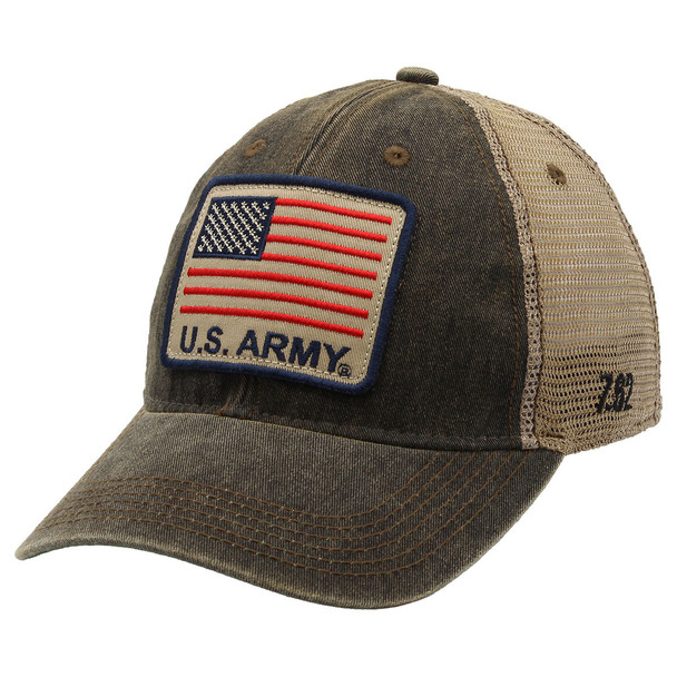 7.62 Design - U.S. Army Flag Cap - Cotton/Soft Mesh - Washed Black