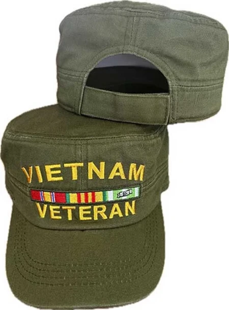 Vietnam Veteran Patrol Cap - Washed Olive Green