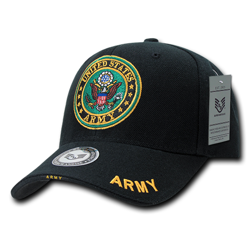 S001 - Military Cap - U.S. Army - Black - USMilitaryHats.com