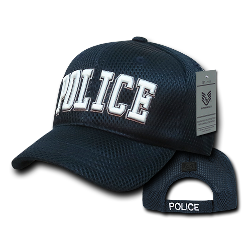 J002 - Police Department Cap Air Mesh Structured - Dark Blue