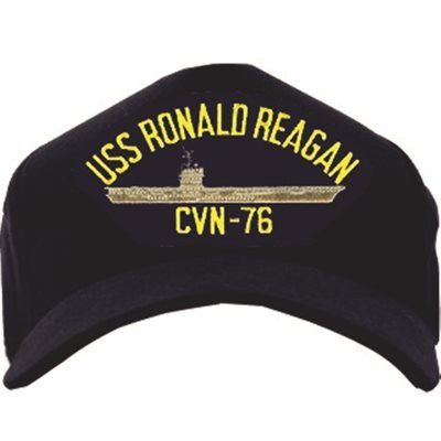 USS RONALD REAGAN CVN 76 キャップ USS Ronald Reagan CVN-76 Ship Cap - USMilitaryHats.com