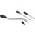 1961-66 Ford F100 / 1960-65 Ford Falcon Short Column Lever kit: Tilt Column, Automatic, Chrome Levers, Black Knobs