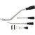 1961-66 Ford F100 / 1960-65 Ford Falcon Short Column Lever kit: Tilt Column, Automatic, Chrome Levers, Black Knobs