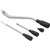 1961-66 Ford F100 / 1960-65 Ford Falcon Short Column Lever kit: Tilt Column, Automatic, Chrome Levers, Black Knobs