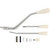 1960-63 Ford Falcon Short Column Lever kit: Tilt Column, Automatic, Chrome Levers, White Knobs