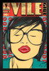 Vile Girl Kiss by Grim Graphix Retro Pin Up Art Print Stand or Hang Wood Frame Display Poster Print 9x13