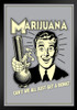 Marijuana! Cant We All Just Get A Bong Weed Retro Humor Funny Cannabis Room Dope Gifts Guys Propaganda Smoking Stoner Reefer Stoned Sign Buds Pothead Dorm Walls Stand or Hang Wood Frame Display 9x13