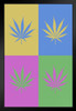 Marijuana Weed Pot Cannabis Joint Blunt Bong Leaves Pop Art Pastel Art Print Stand or Hang Wood Frame Display Poster Print 9x13