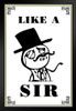 Like A Sir Internet Catchphrase Humorous Saying Art Print Stand or Hang Wood Frame Display Poster Print 9x13