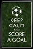 Keep Calm Score A Goal Soccer Green Grass Sports Art Print Stand or Hang Wood Frame Display Poster Print 9x13