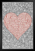 Words Love Red Texture Art Print Stand or Hang Wood Frame Display Poster Print 9x13