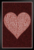 Words Love Dark Red Texture Art Print Stand or Hang Wood Frame Display Poster Print 9x13