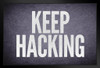 Keep Hacking Black Art Print Stand or Hang Wood Frame Display Poster Print 13x9