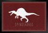 Dinosaur Spinosaurus Maroon Dinosaur Poster For Kids Room Dino Pictures Bedroom Dinosaur Decor Dinosaur Pictures For Wall Dinosaur Wall Art Prints for Walls Stand or Hang Wood Frame Display 9x13