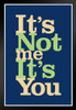 Its Not Me Its You Blue Art Print Stand or Hang Wood Frame Display Poster Print 9x13