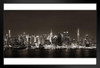 Midtown Manhattan Skyline Hudson River Black White Photo Art Print Stand or Hang Wood Frame Display Poster Print 13x9