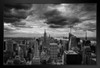 Storm Over Midtown Manhattan New York City NYC Black and White B&W Photo Photograph Art Print Stand or Hang Wood Frame Display Poster Print 13x9
