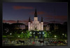 Jackson Square Dusk Saint Louis Cathedral French Quarter New Orleans Photo Photograph Art Print Stand or Hang Wood Frame Display Poster Print 13x9