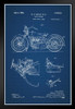 1928 Motorcycle Official Patent Blueprint Art Print Stand or Hang Wood Frame Display Poster Print 9x13