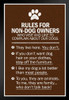 Dogs Rules For Non Dog Owners Art Print Stand or Hang Wood Frame Display Poster Print 9x13